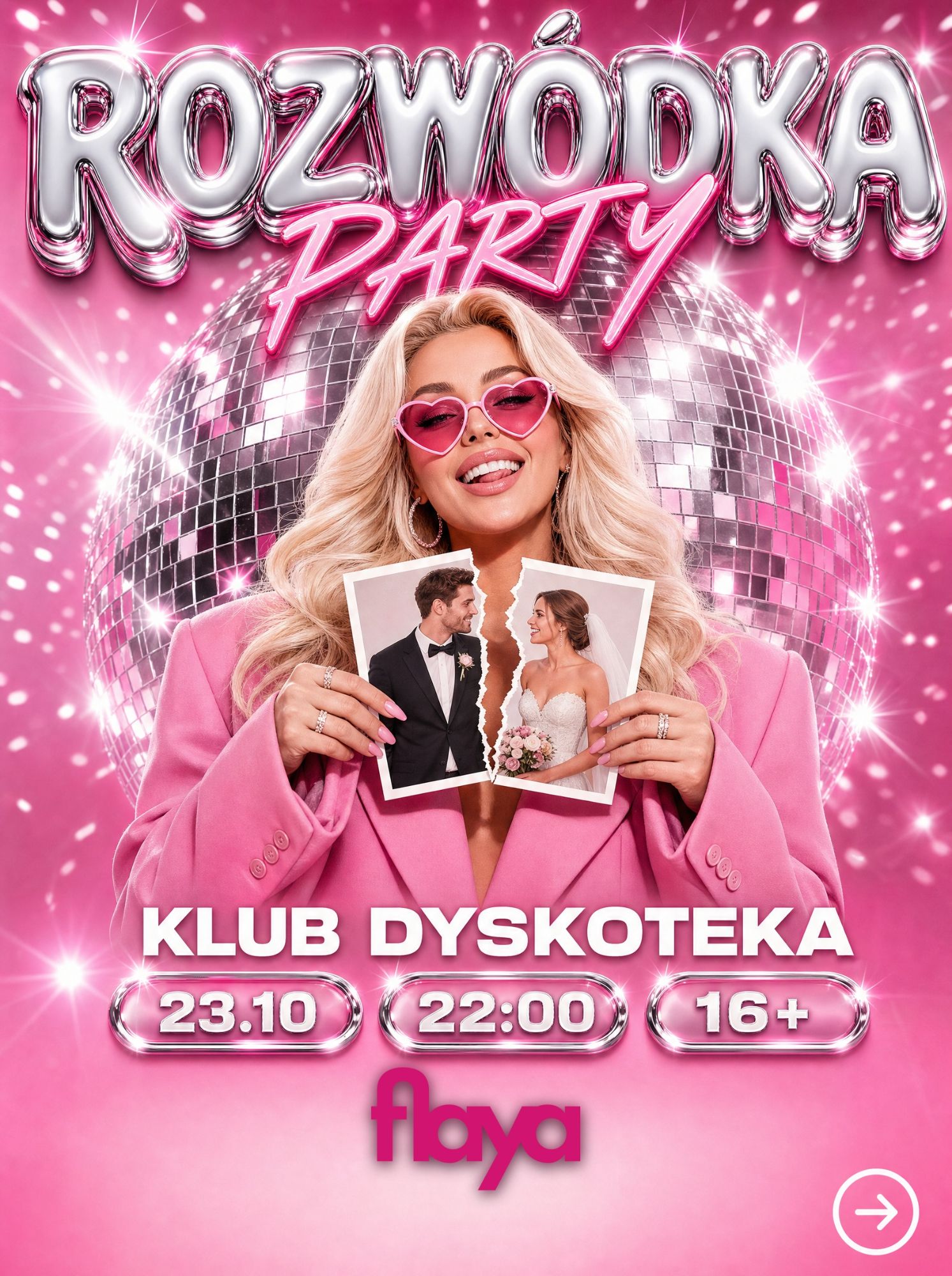 Plakat Rozwódka Party – Flaya, 23.10, 22:00